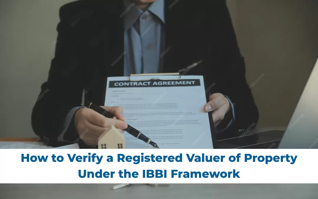 Valuer of property reviewing documents and calculating accurate property value